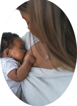 Mom breastfeeding her baby